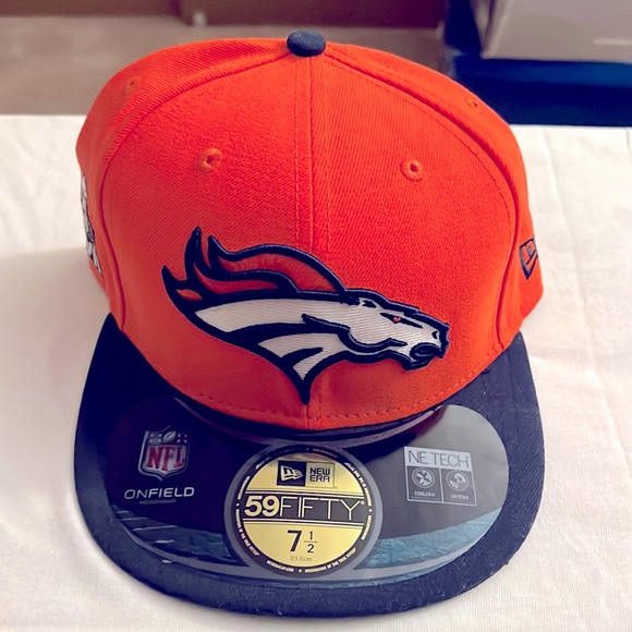 New Era Other - New era 59fifty 7 1/2 orange, navy and white cap